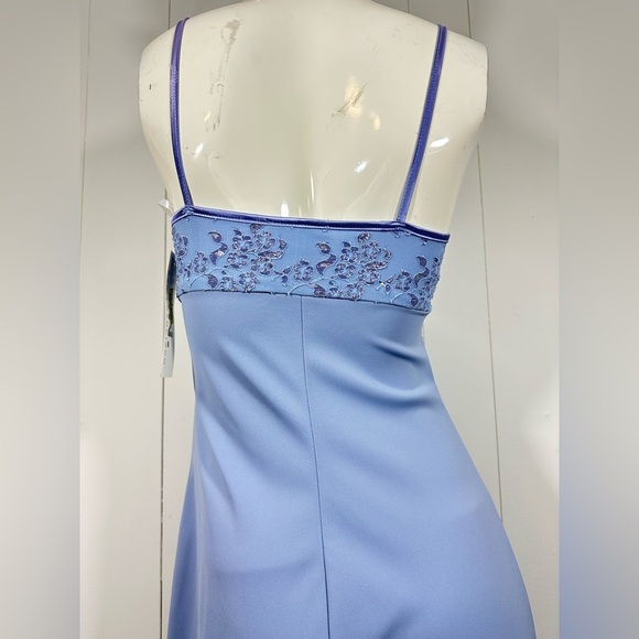 NEW I.N. San Francisco Evening Gown Sequins Prom Formal Juniors Sz M Blue Dress - Picture 7 of 15